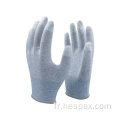 HESPAX DMF Gants de travail de Pu Fingertips à base d&#39;eau gratuits